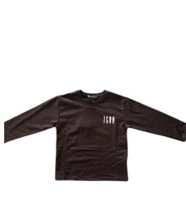 Icon shirt lange mouwen in het zwart