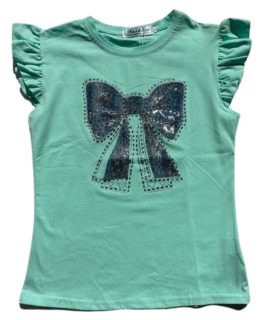 Mintgroen T-shirt met strik