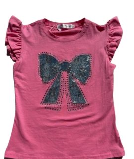 Roze T-shirt met strik