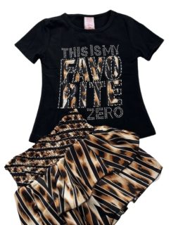 Zwart T-shirt met een bijpassend rokje