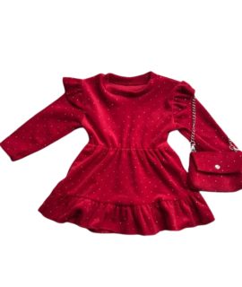 Kerst jurk- Velvet rood