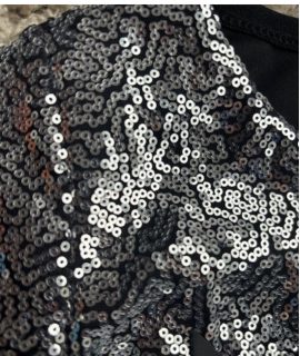 Fantastische kerst jurk met zilveren pailletten.