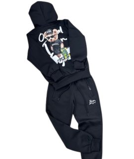 Icon joggingpak – zwart met beer