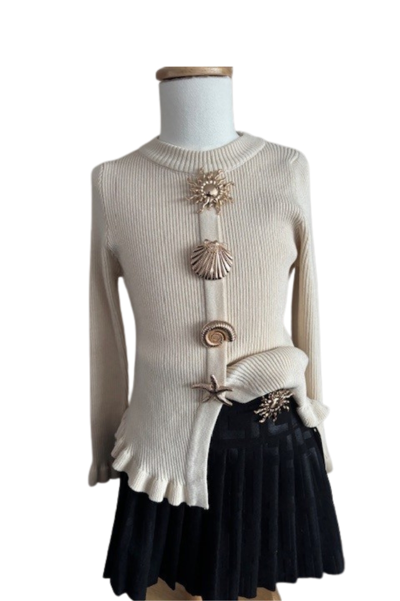 Seashell trui Crème