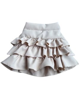 Mila Ruffle Skort- Beige