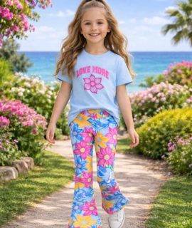 Zoë’s Flower Flair Pants Blue