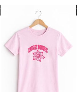 T-shirt Love more-Pink