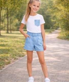 Sparkle Short set – Blauw