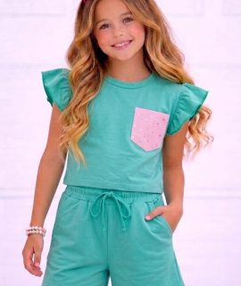 Glitter Short set- Mint