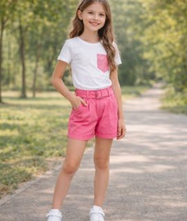 Sparkle Short set – Roze