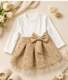Little baby dress – Gold